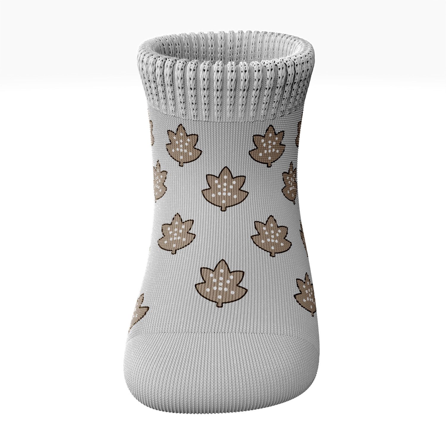 Meia Bebê Folhas de Outono Marrom