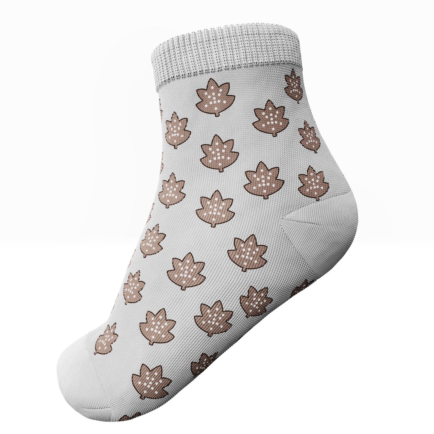 Meia Bebê Folhas de Outono Marrom - imagem 5