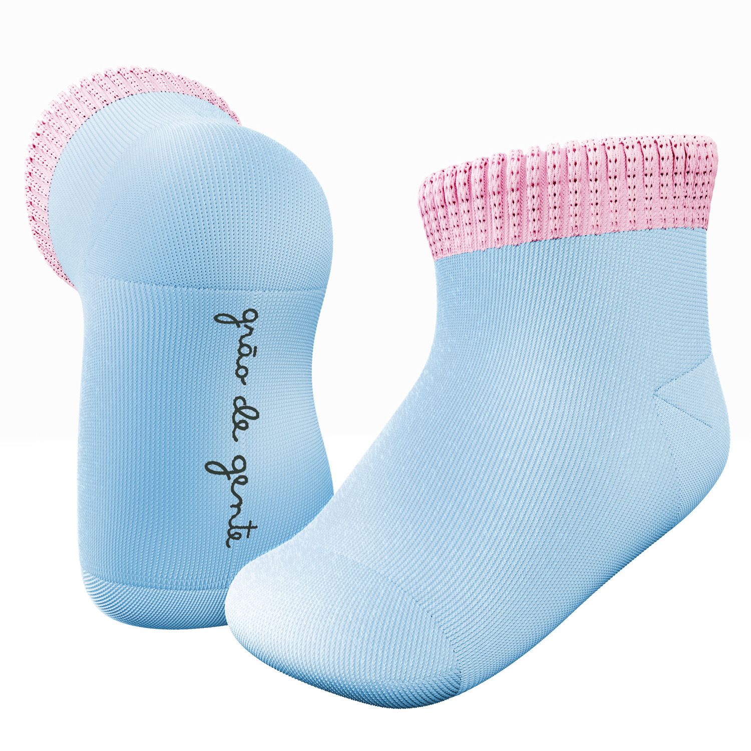 Meia Bebê Azul e Rosa