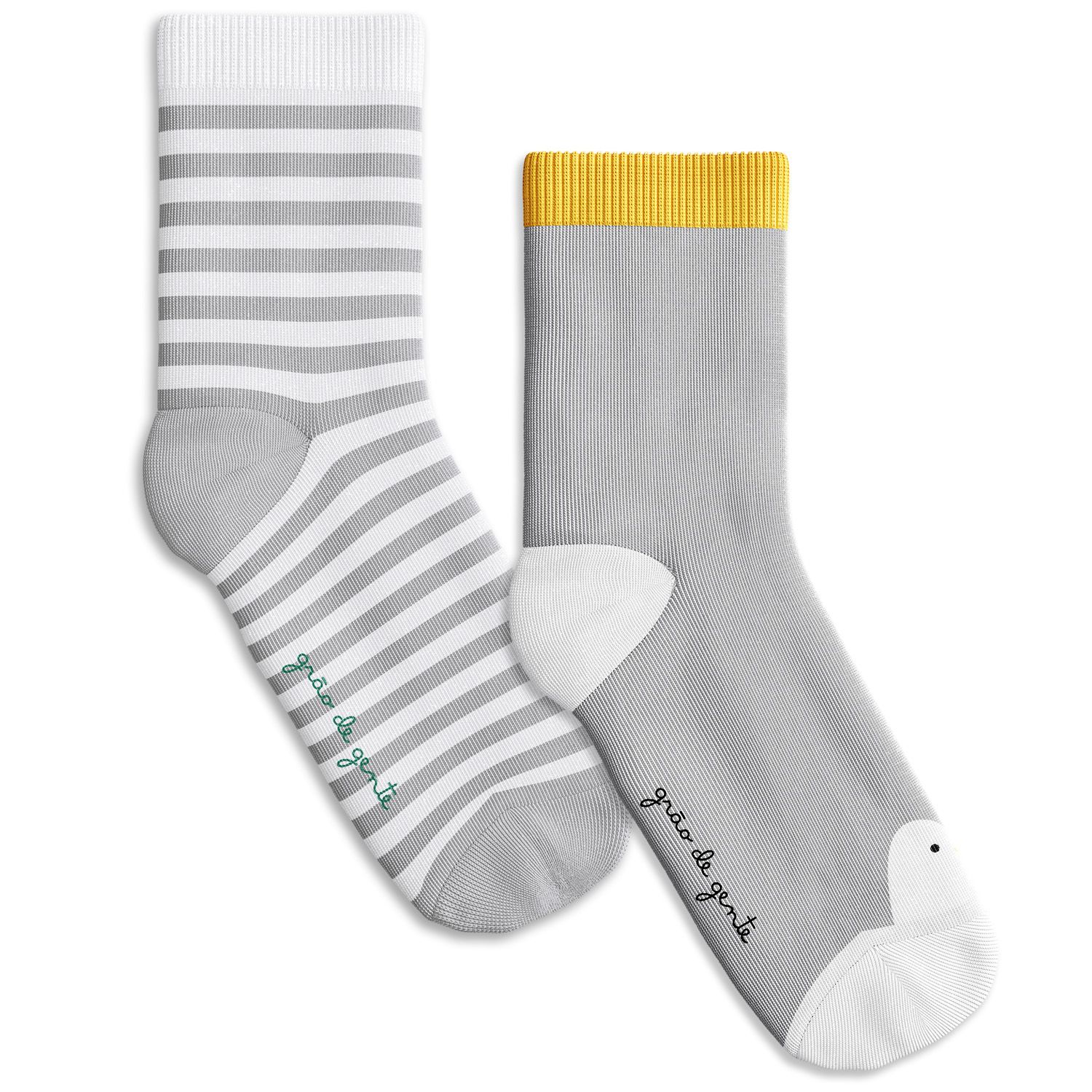 Kit Meia Bebê Listras e Pinguim 2 Pares