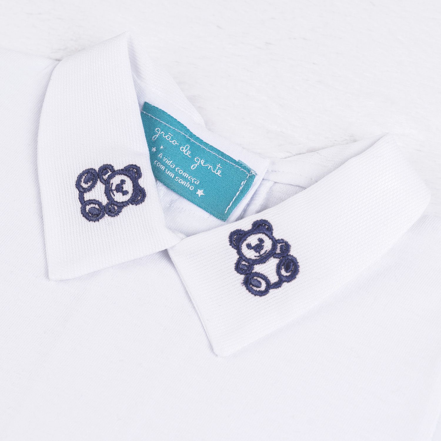 Saída Maternidade Tricot Urso Clássico Vermelho e Branco 04 Peças