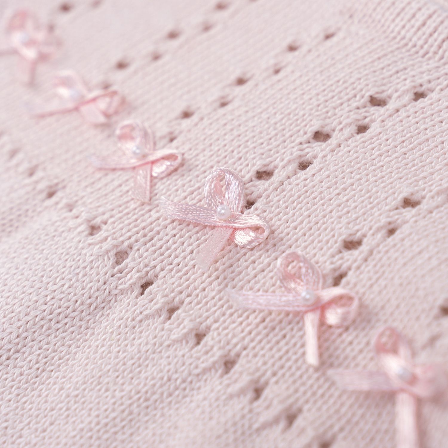 Vestido Tricot Principessa com Pérolas Rosa