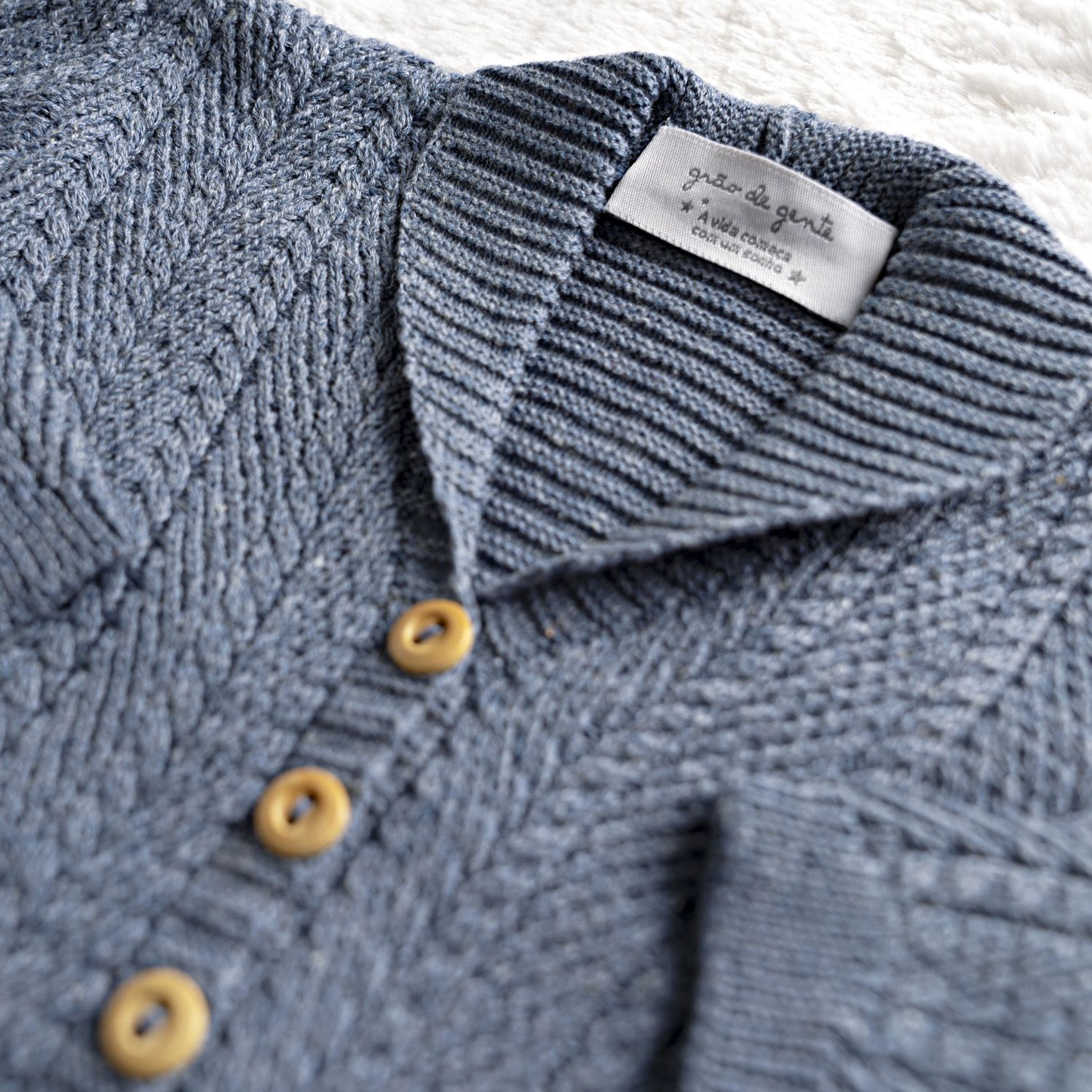 Casaquinho Tricot Monarca Cinza