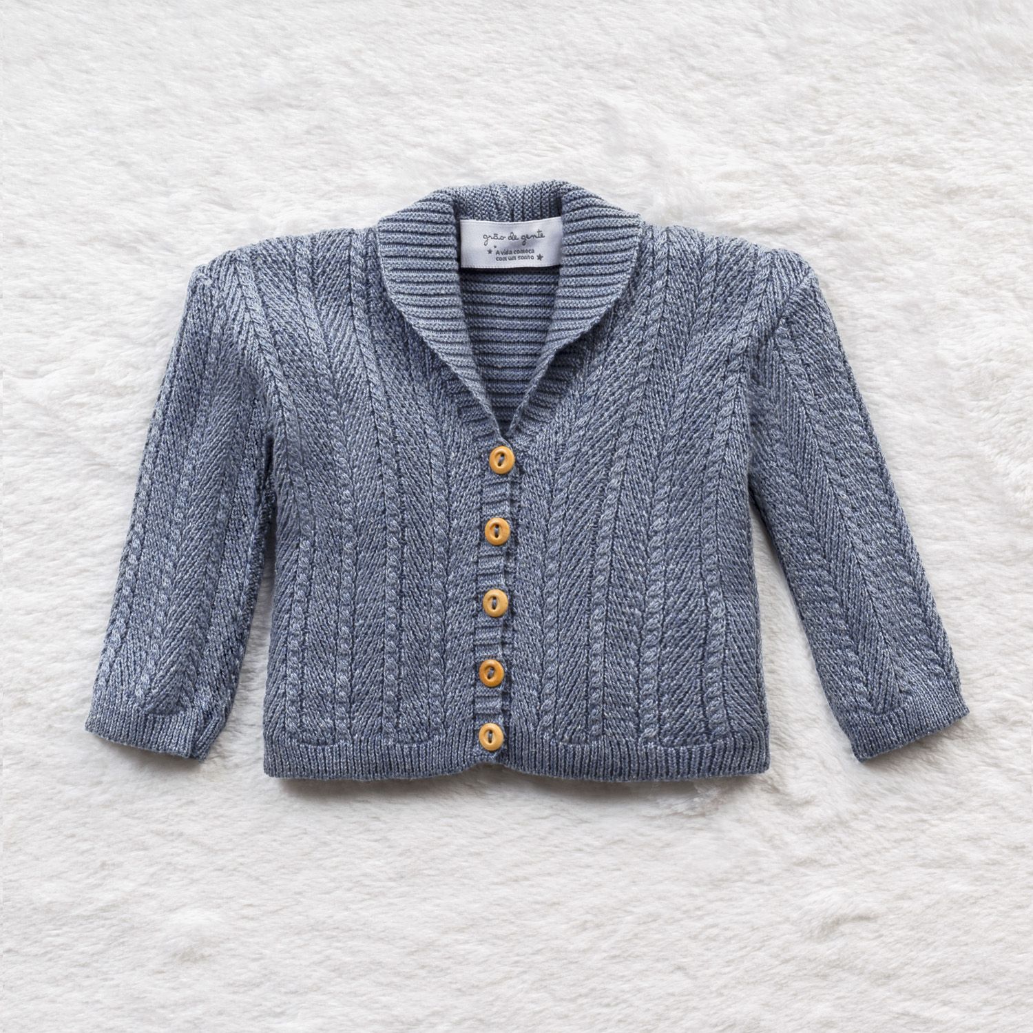 Casaquinho Tricot Monarca Cinza