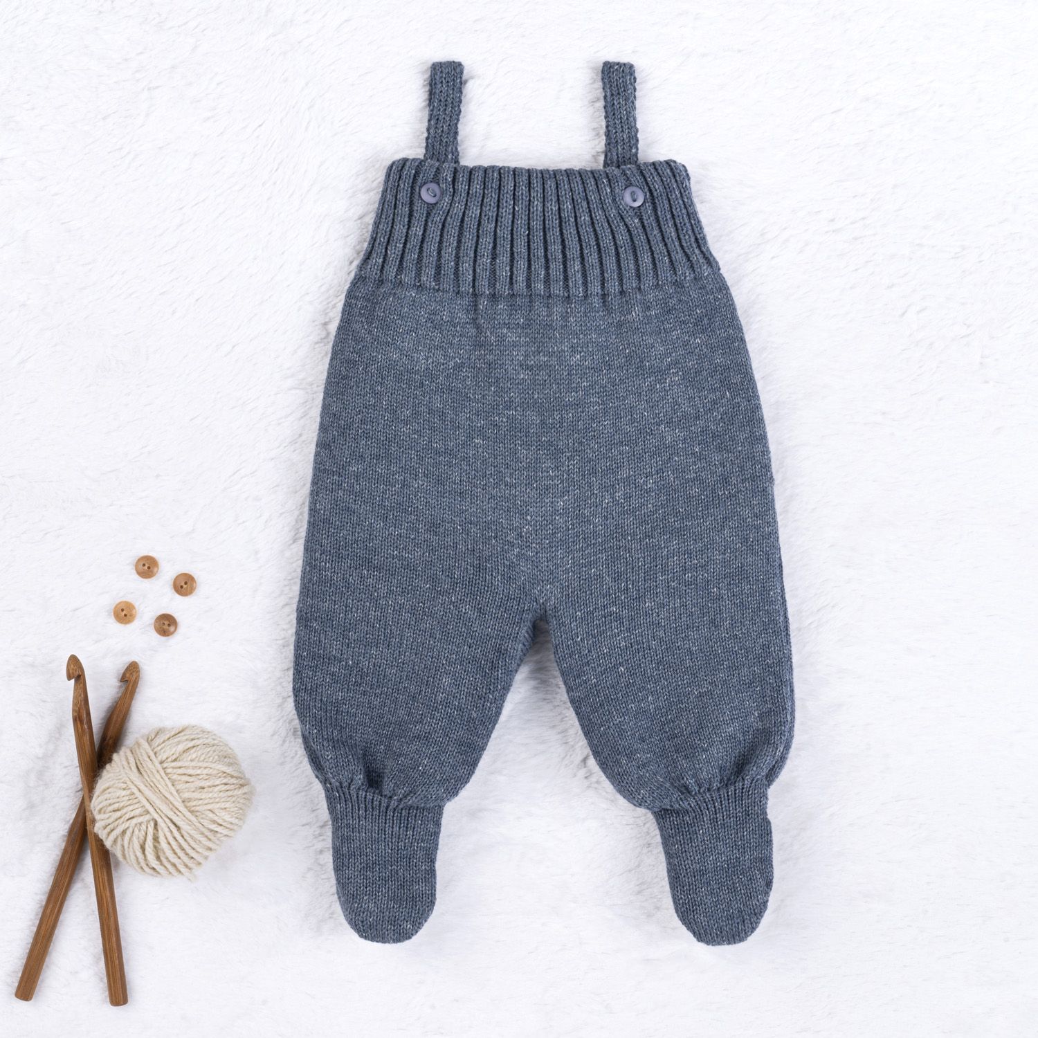 Jardineira Tricot Canelado com Botões Amarelo