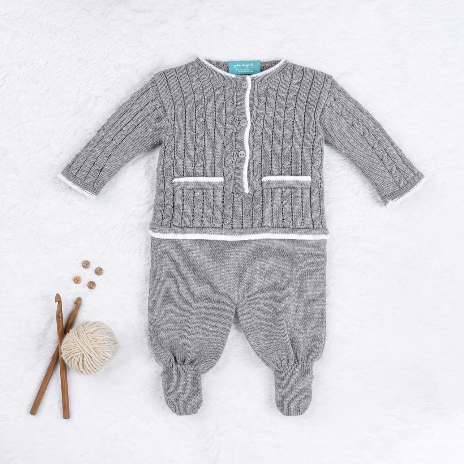 Macacão Tricot Trança Navy Azul Marinho