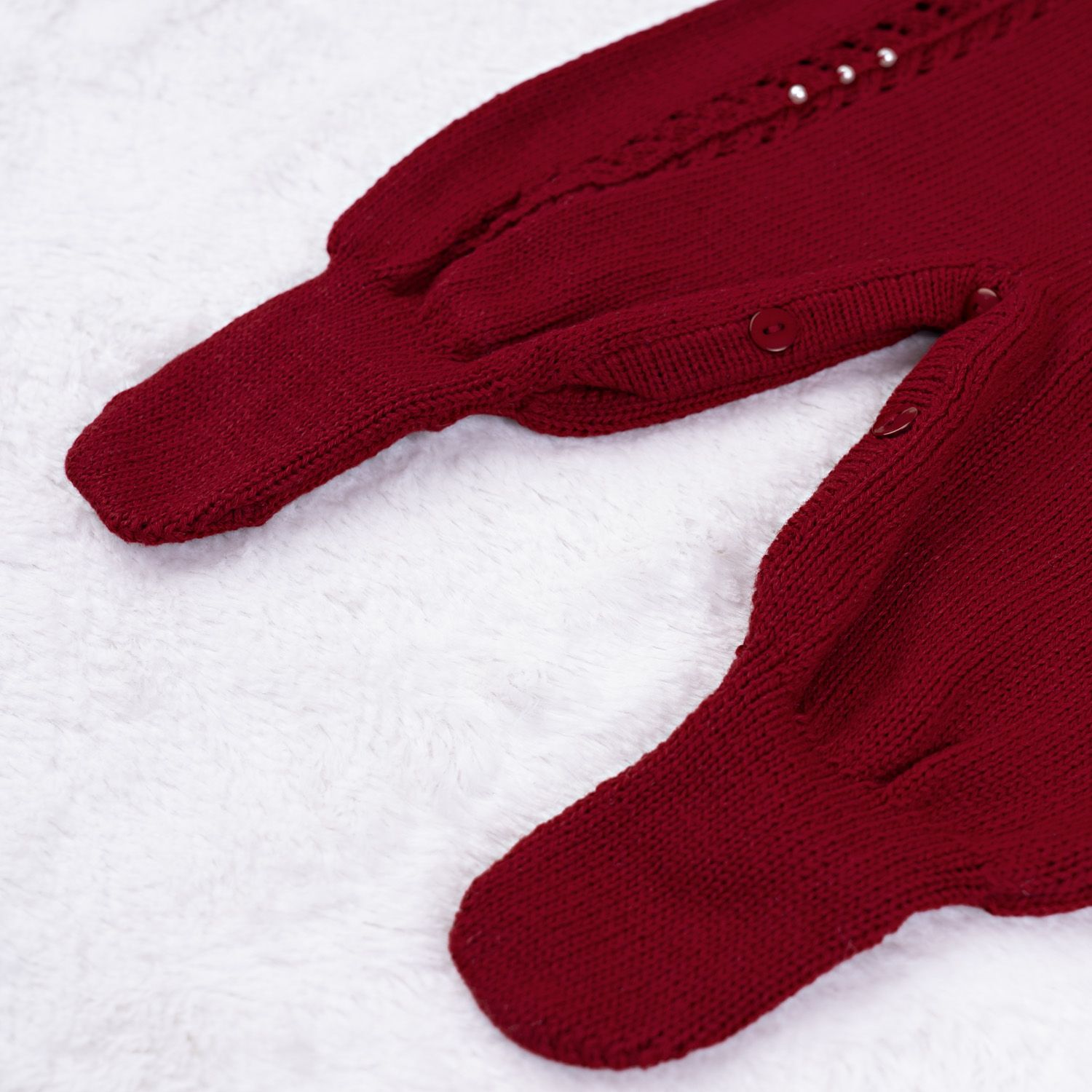 Macacão Tricot Espinha de Peixe com Pérola Amarelo