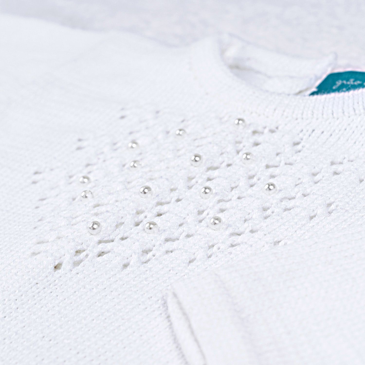 Macacão Tricot Marselha com Pérola Rosa