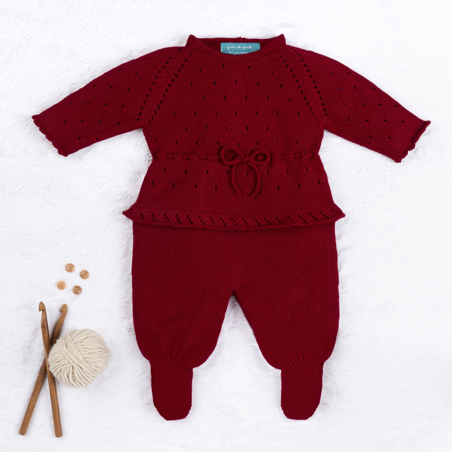 Macacão Tricot Camélia Rosa