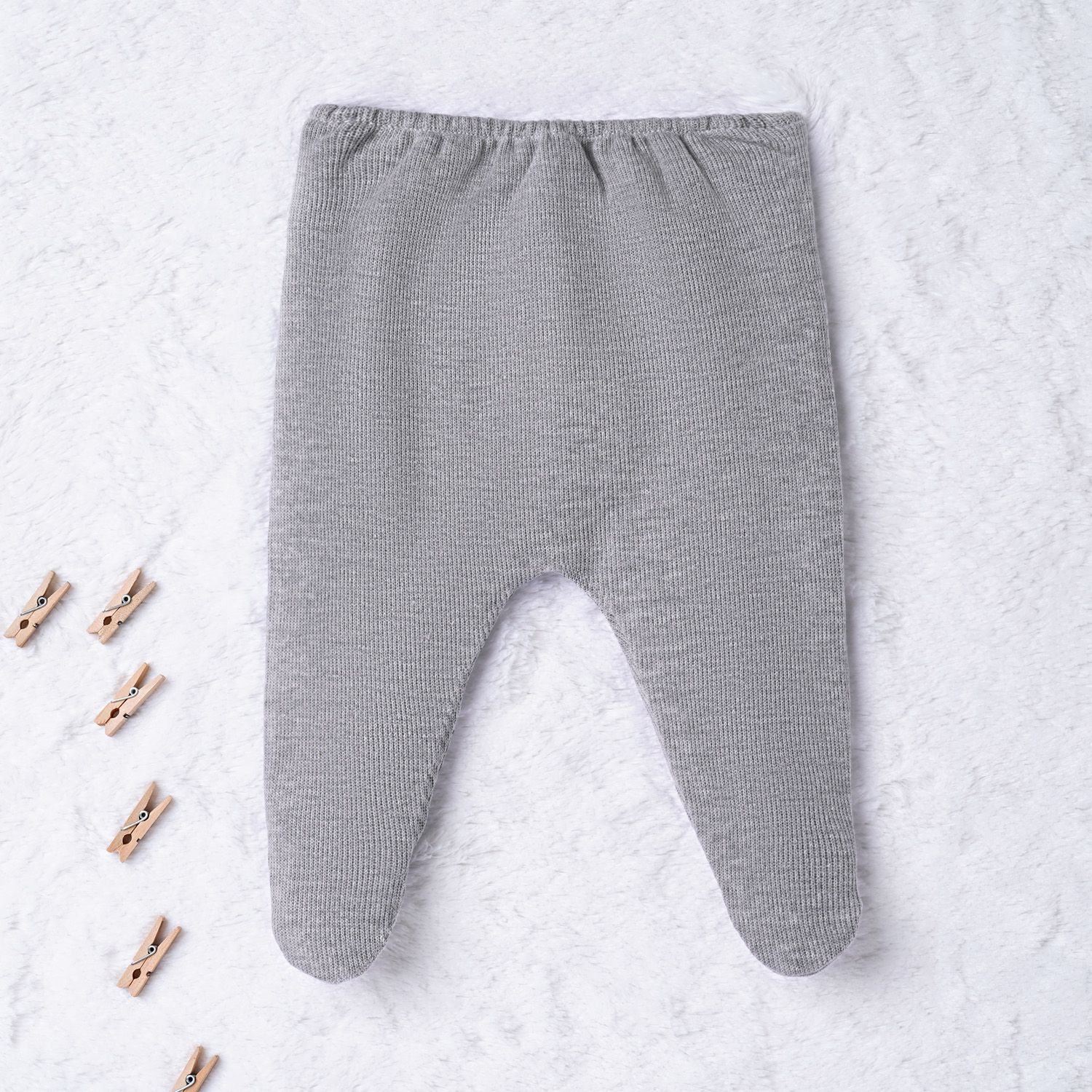 Calça Bebê Malha Tricotada Azul Marinho