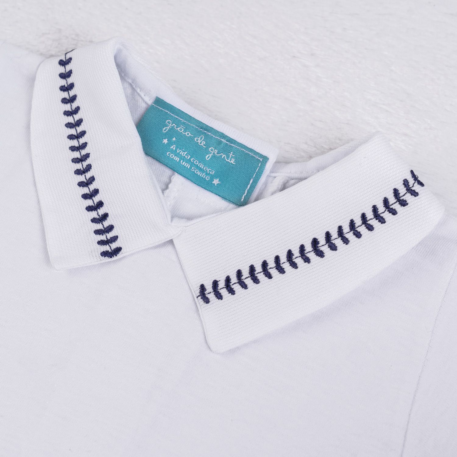 Body Manga Longa Bordado Gola Americana Amarelo