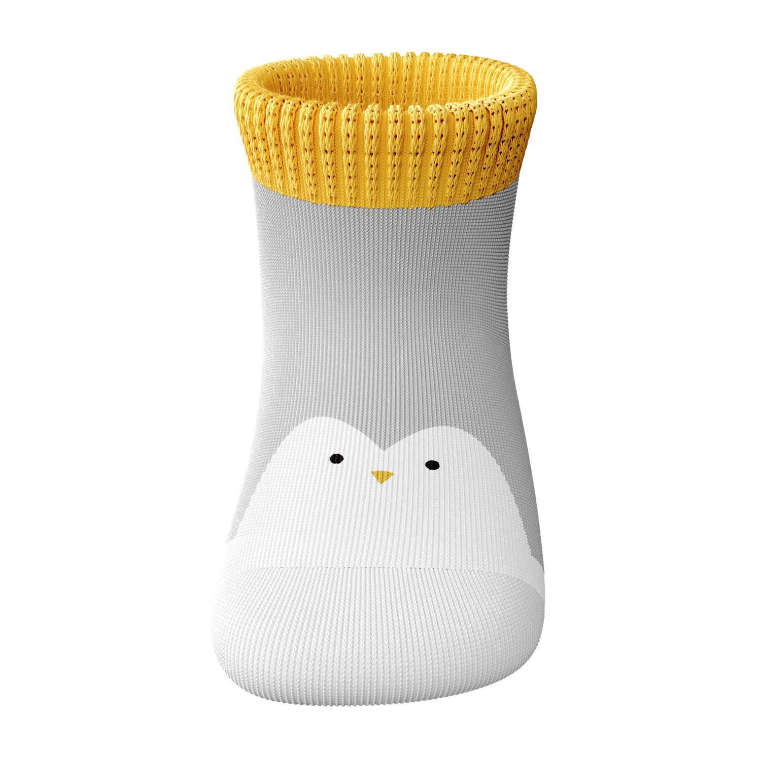 Meia Bebê Pinguim Cinza