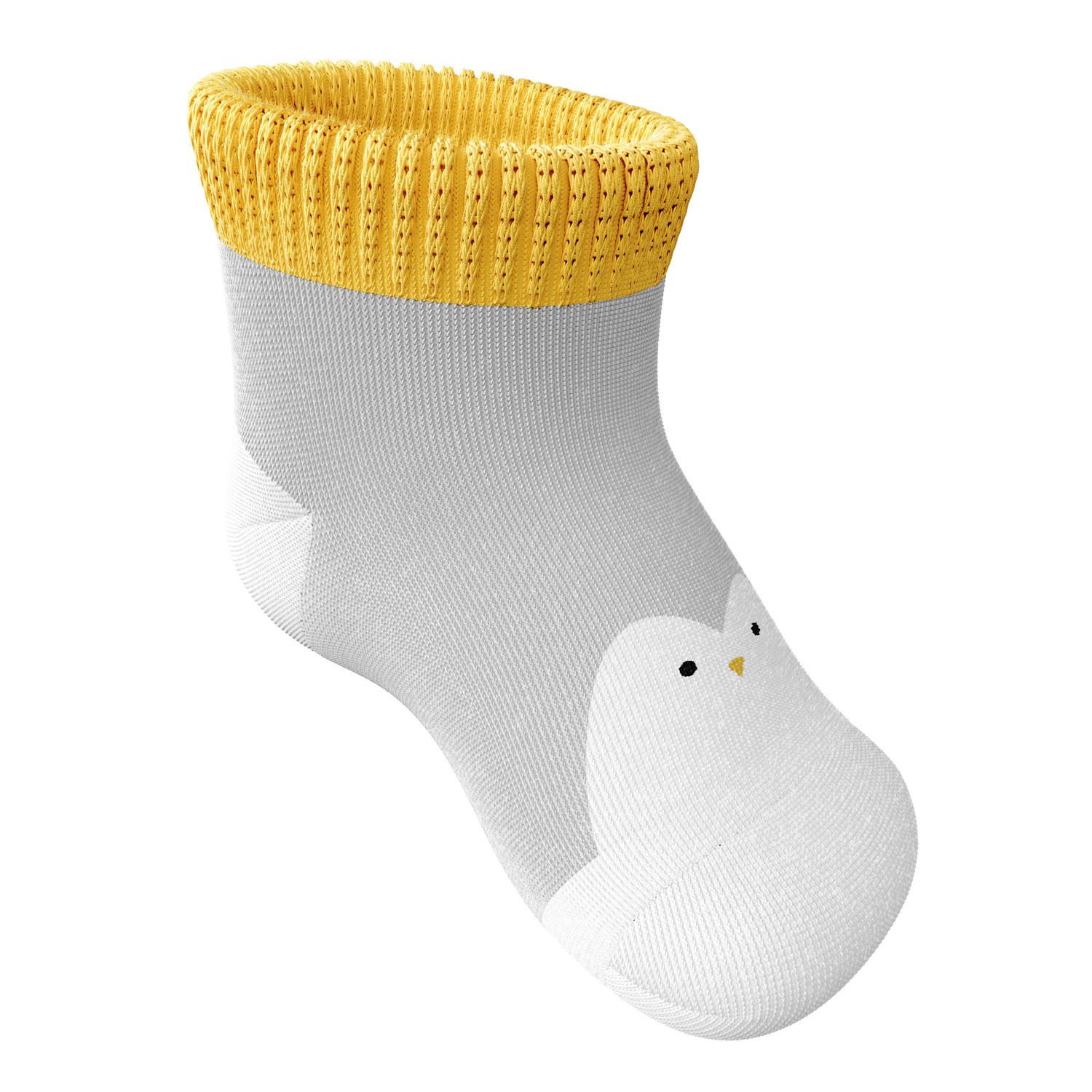 Meia Bebê Pinguim Cinza