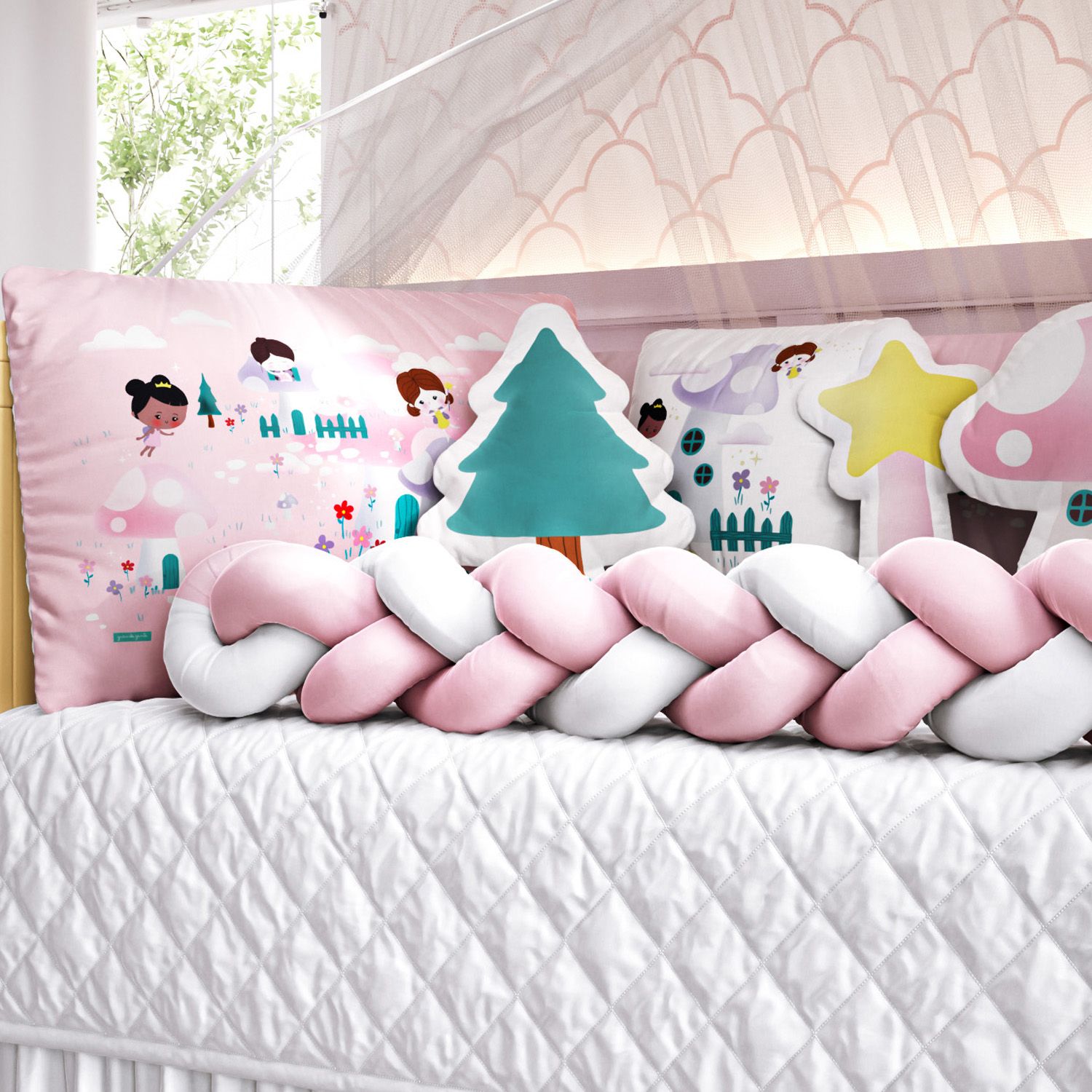 Kit Berço Trança Reino das Fadas