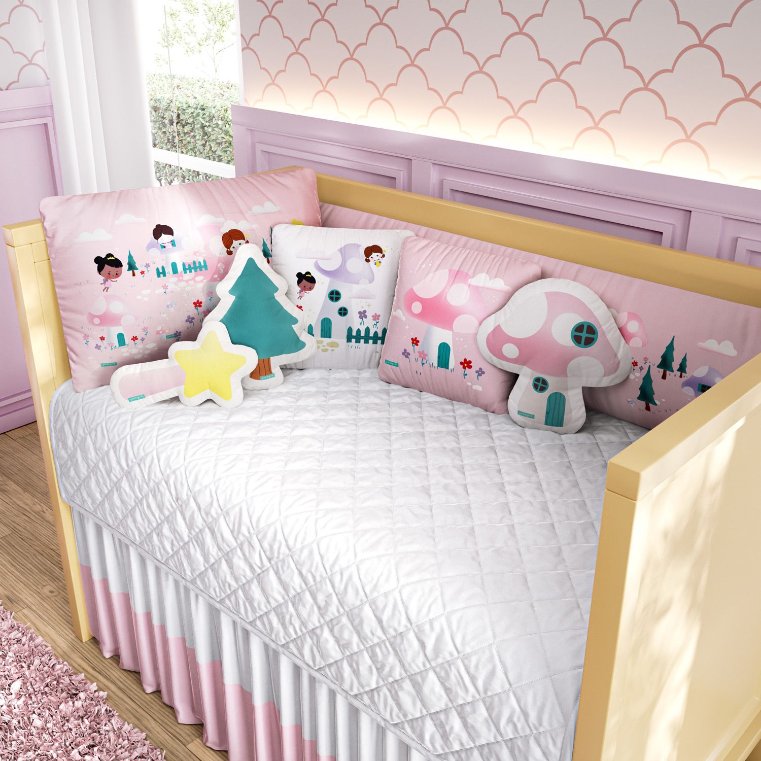 Kit Berço Trança Reino das Fadas