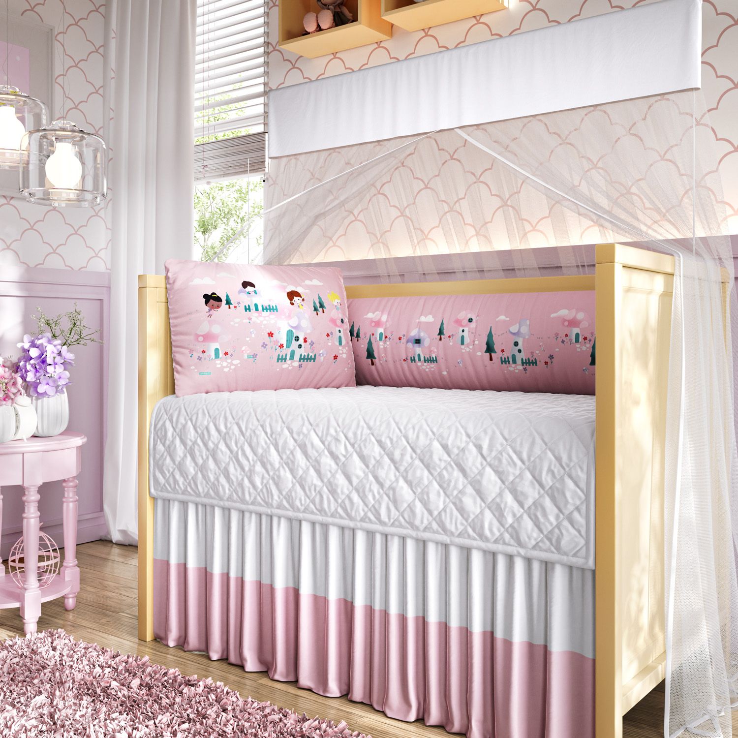 Kit Berço Trança Reino das Fadas