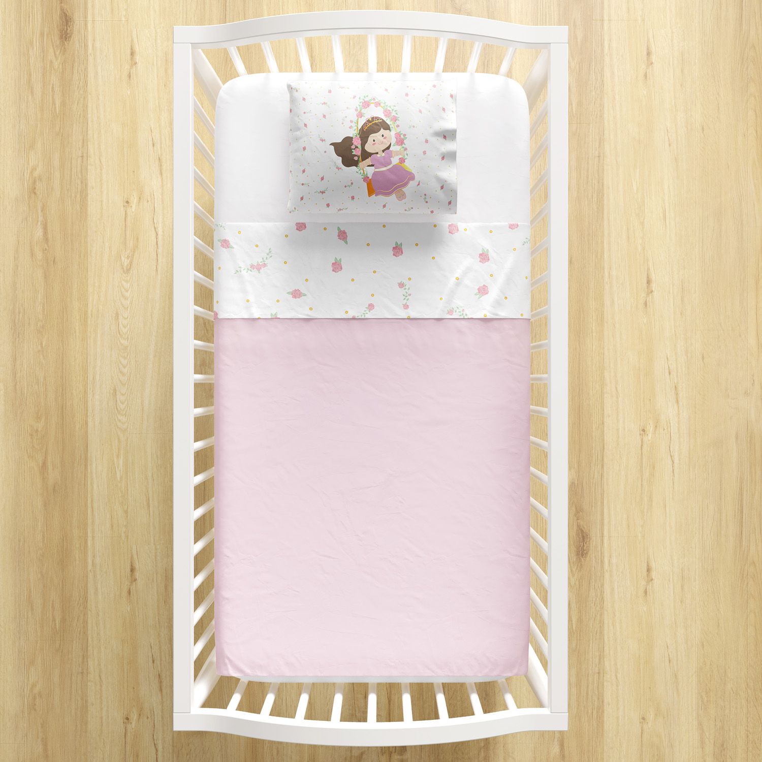 Jogo de Lençol Berço Princesinha Esther 3 peças