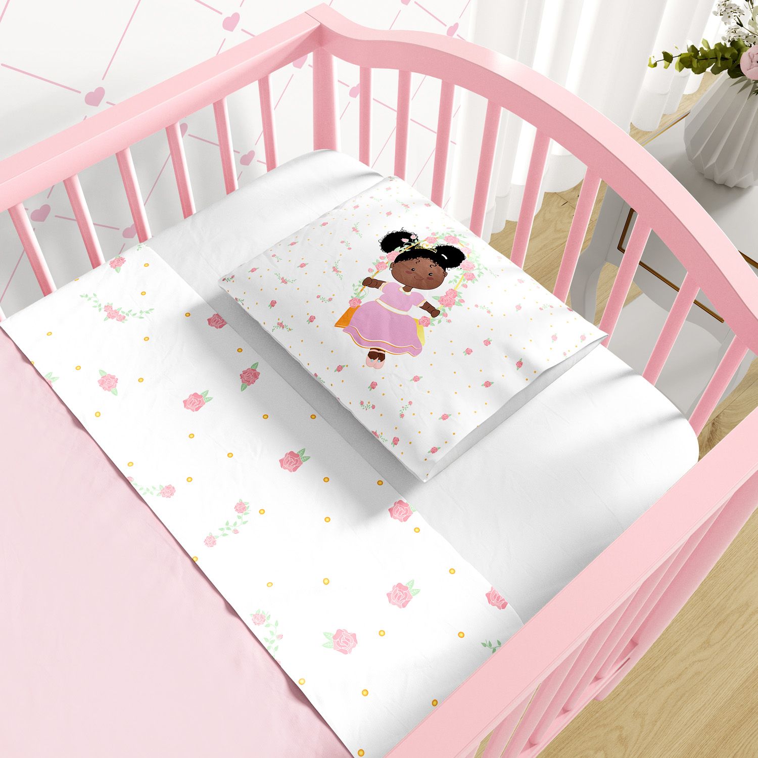 Jogo de Lençol Berço Princesinha Sol 3 peças