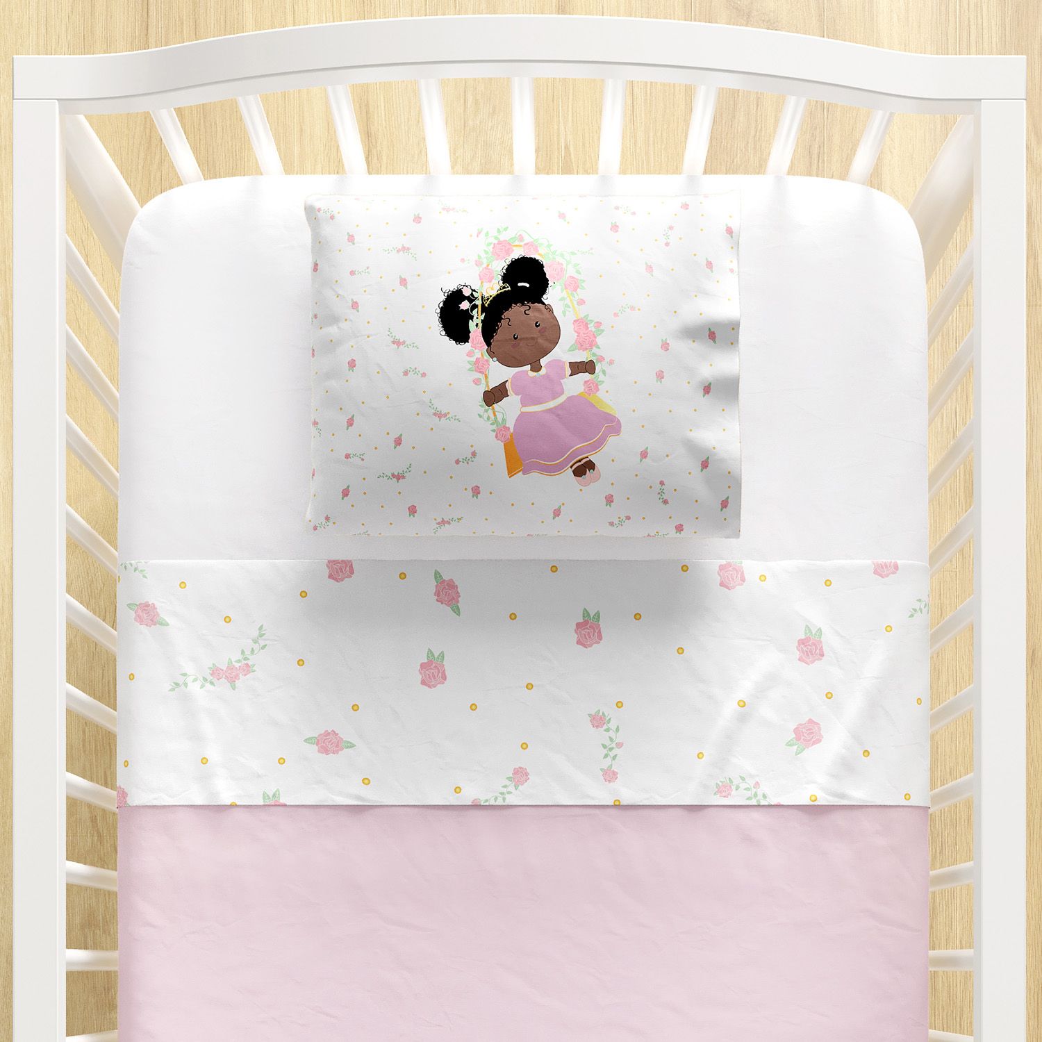 Jogo de Lençol Berço Princesinha Sol 3 peças