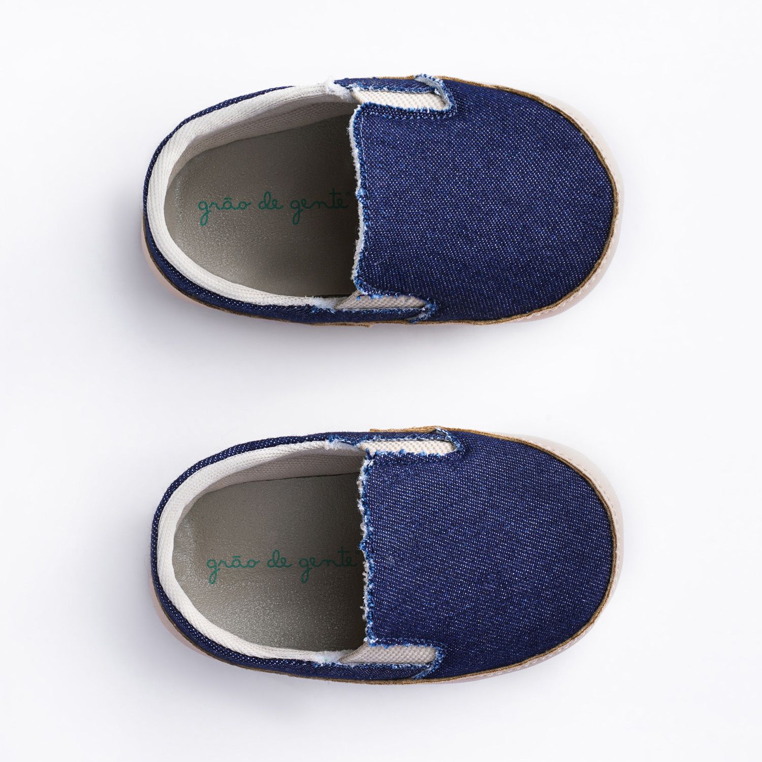 Tênis Bebê Slipper Azul Jeans Tam 14