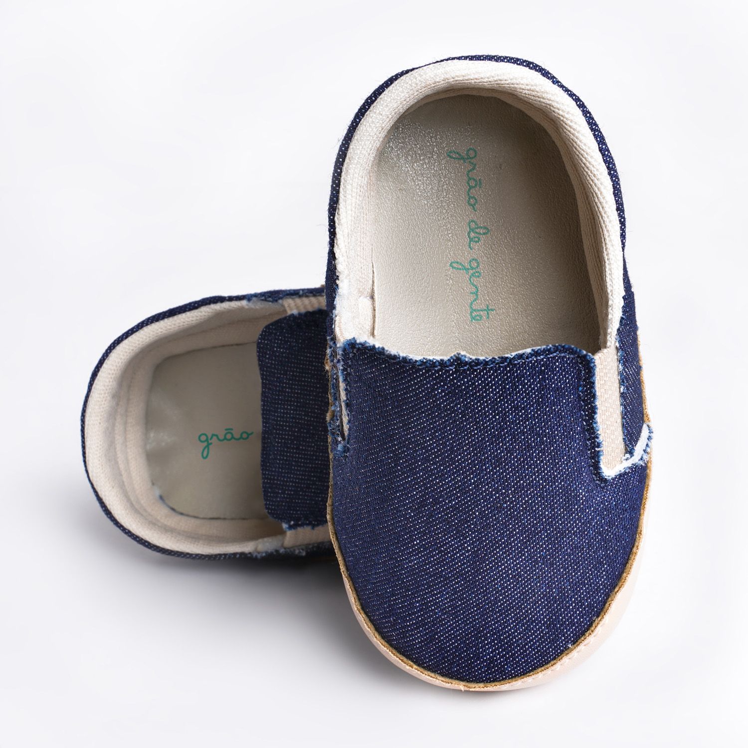 Tênis Bebê Slipper Azul Jeans Tam 14