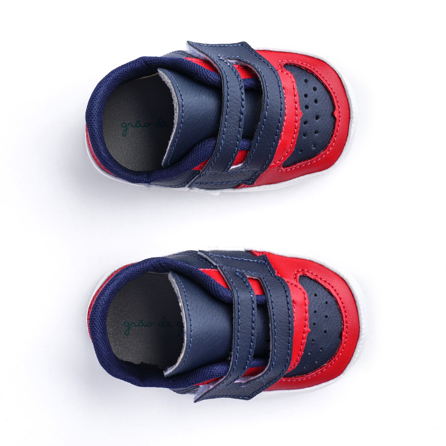 Tênis Bebê Harry Bicolor Azul Marinho e Vermelho Tam 15