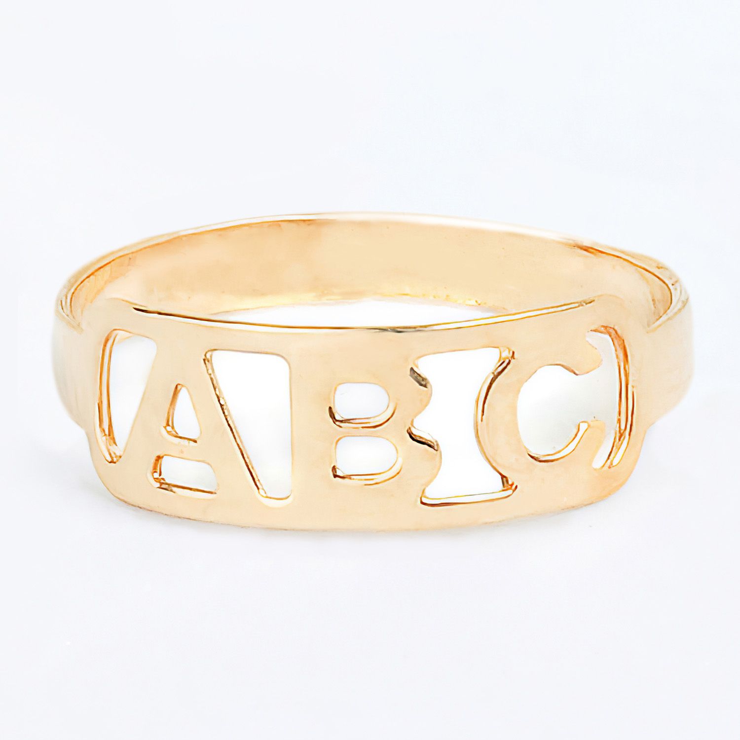 Anel Infantil ABC Ouro