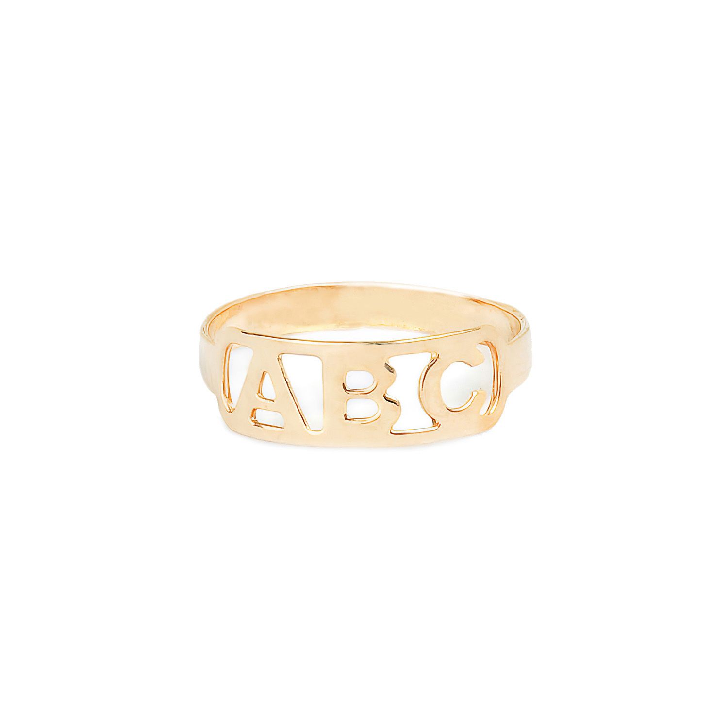 Anel Infantil ABC Ouro