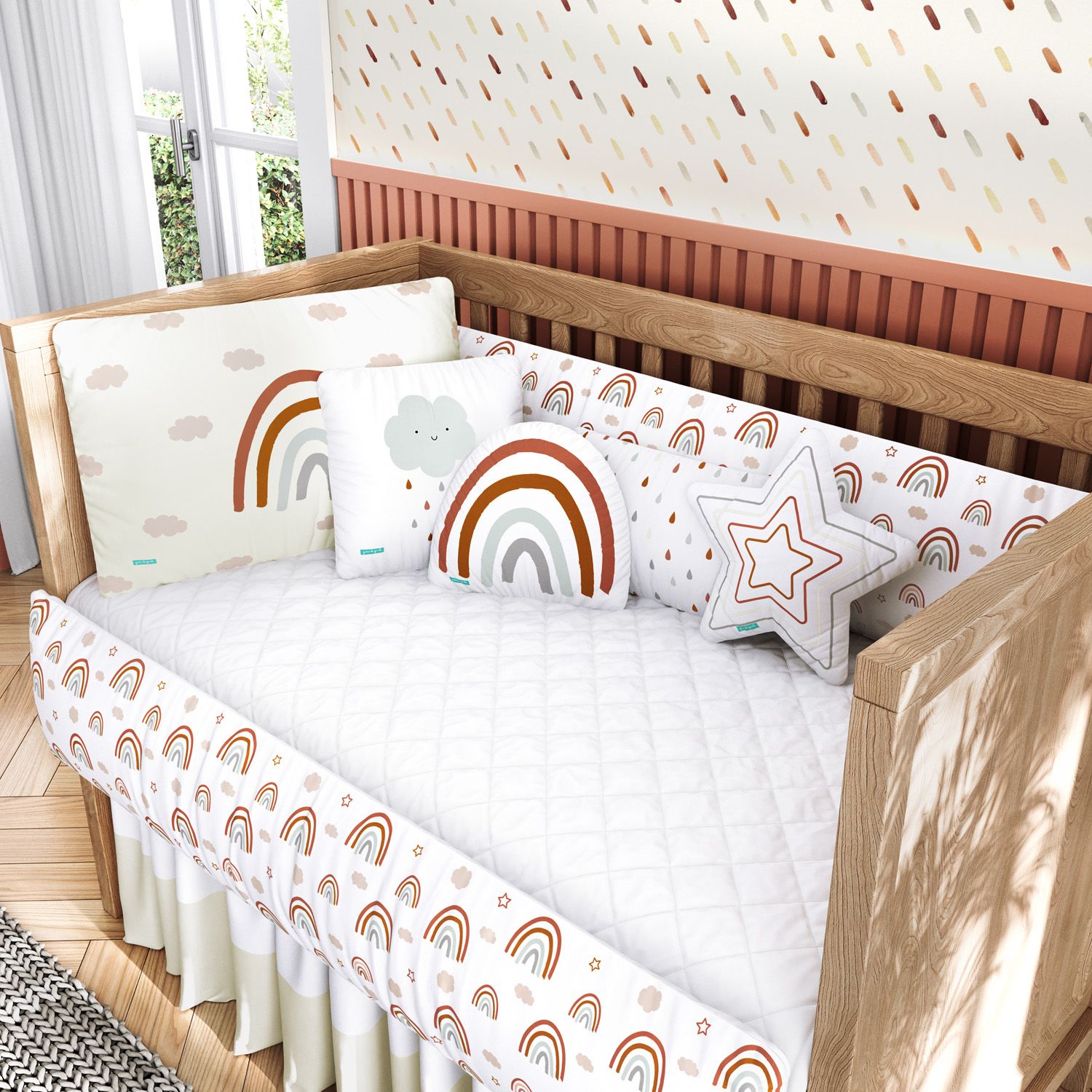 Kit Berço Arco-íris Boho