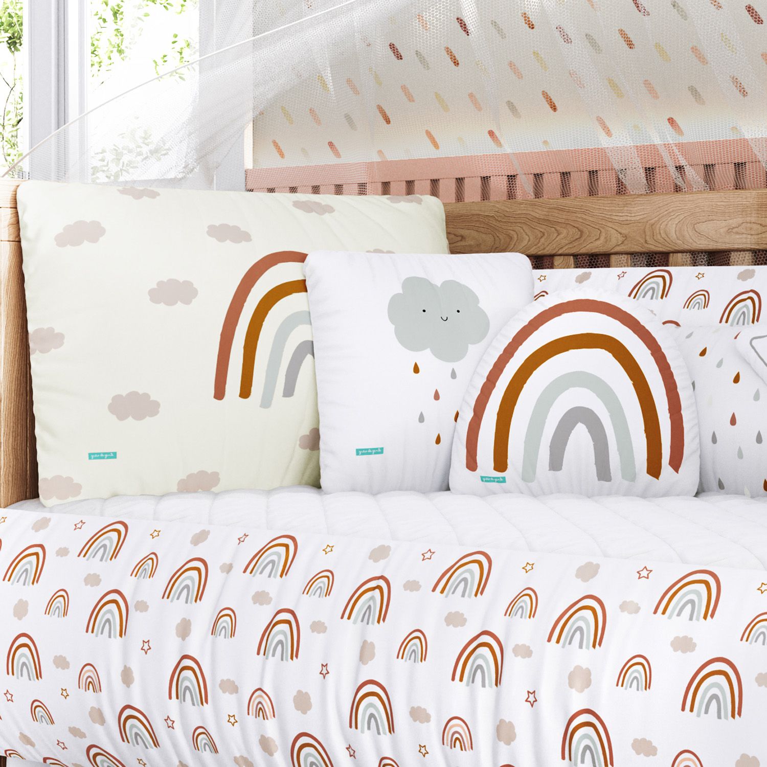 Kit Berço Arco-íris Boho