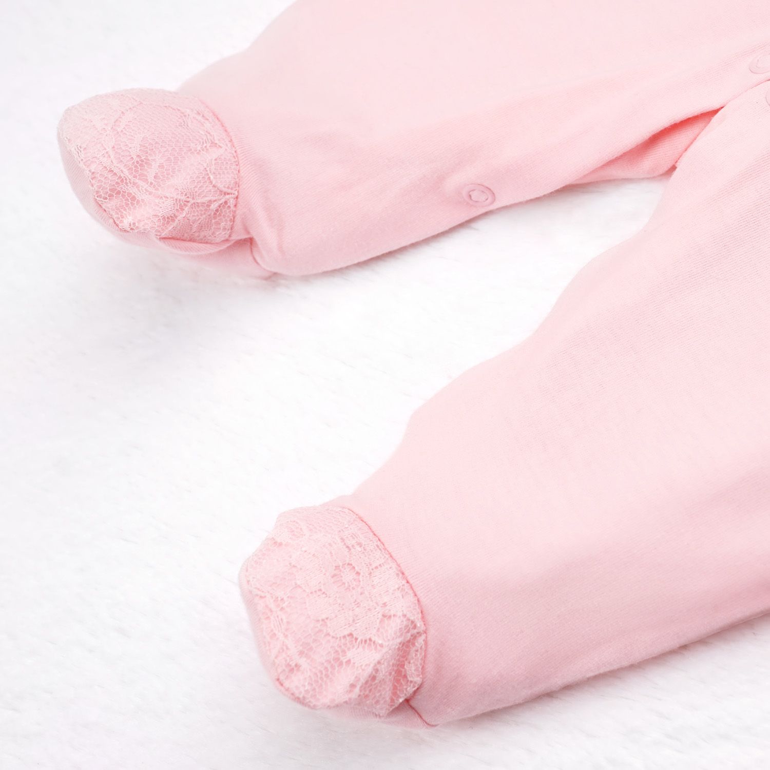 Saída Maternidade Renda Delicada Rosa 03 Peças