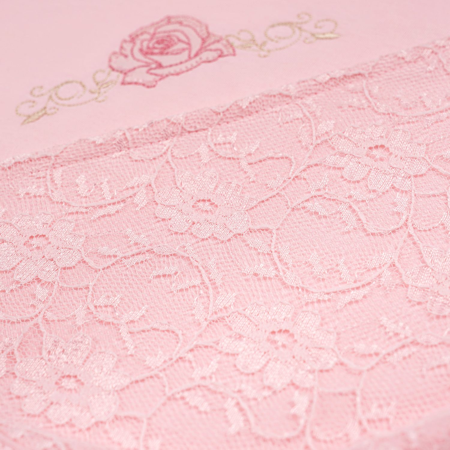 Saída Maternidade Renda Delicada Rosa 03 Peças