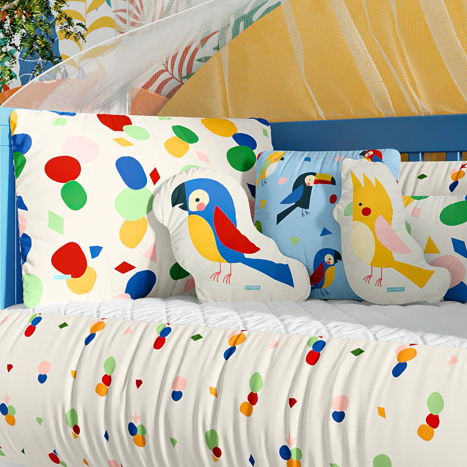 Kit Berço Colorido Passarada