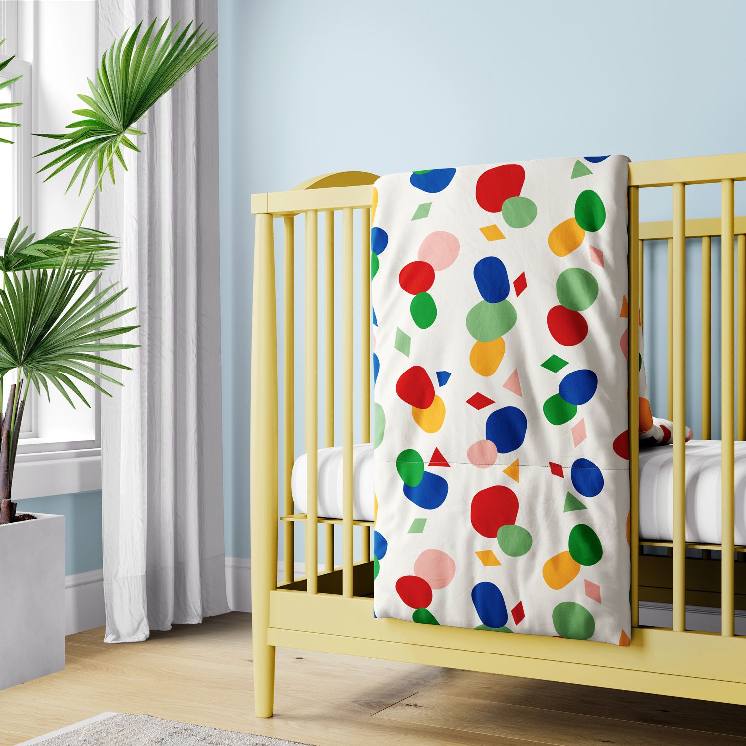 Edredom de Berço Colorido Geométrico Moderno