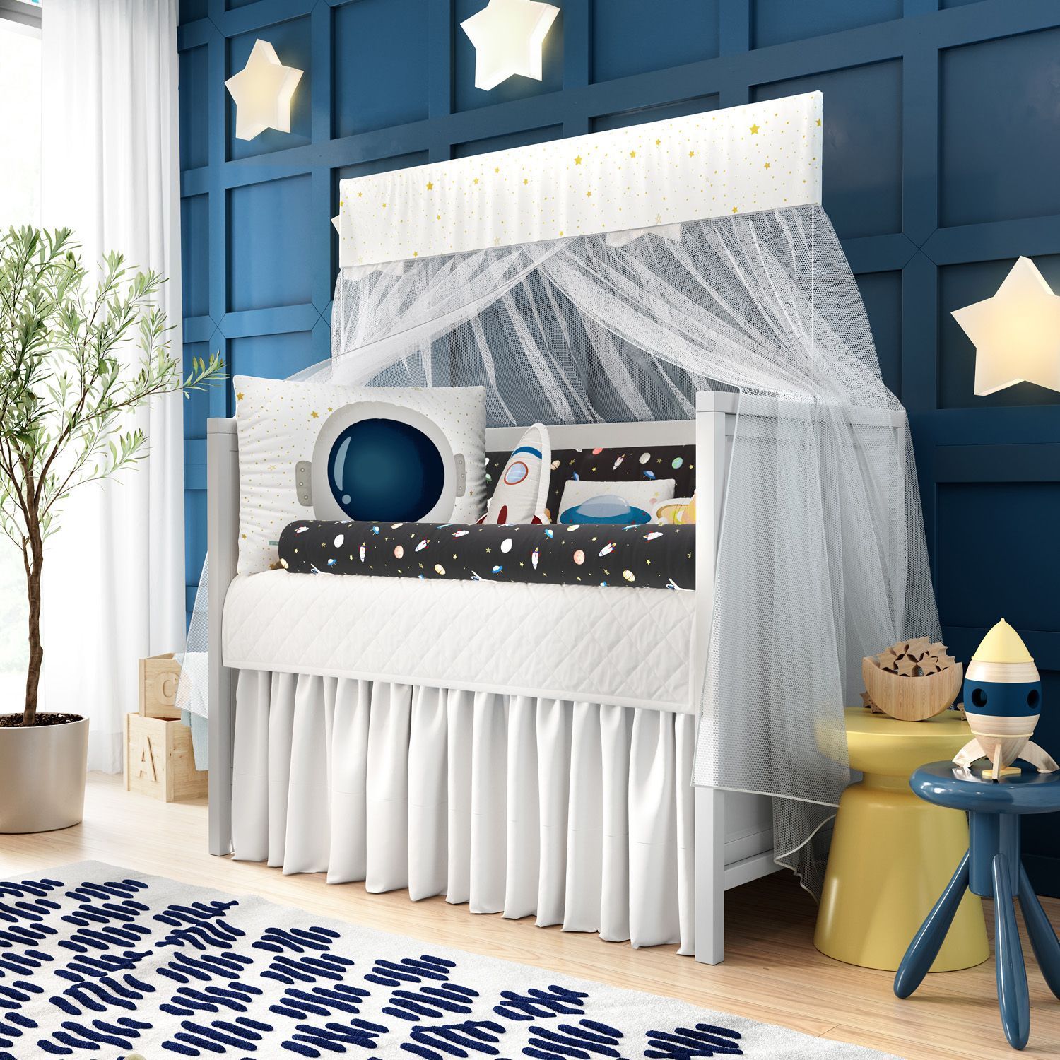 Almofada Saturno Amarelo 33cm