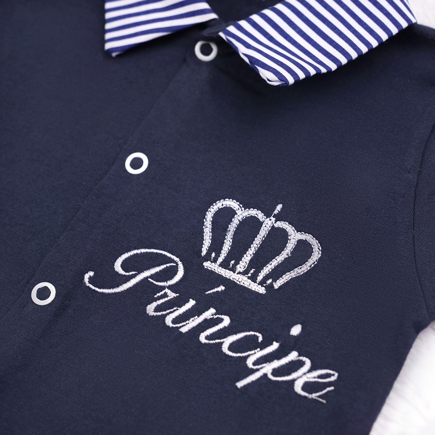 Saída Maternidade Menino Príncipe Azul Marinho 04 Peças