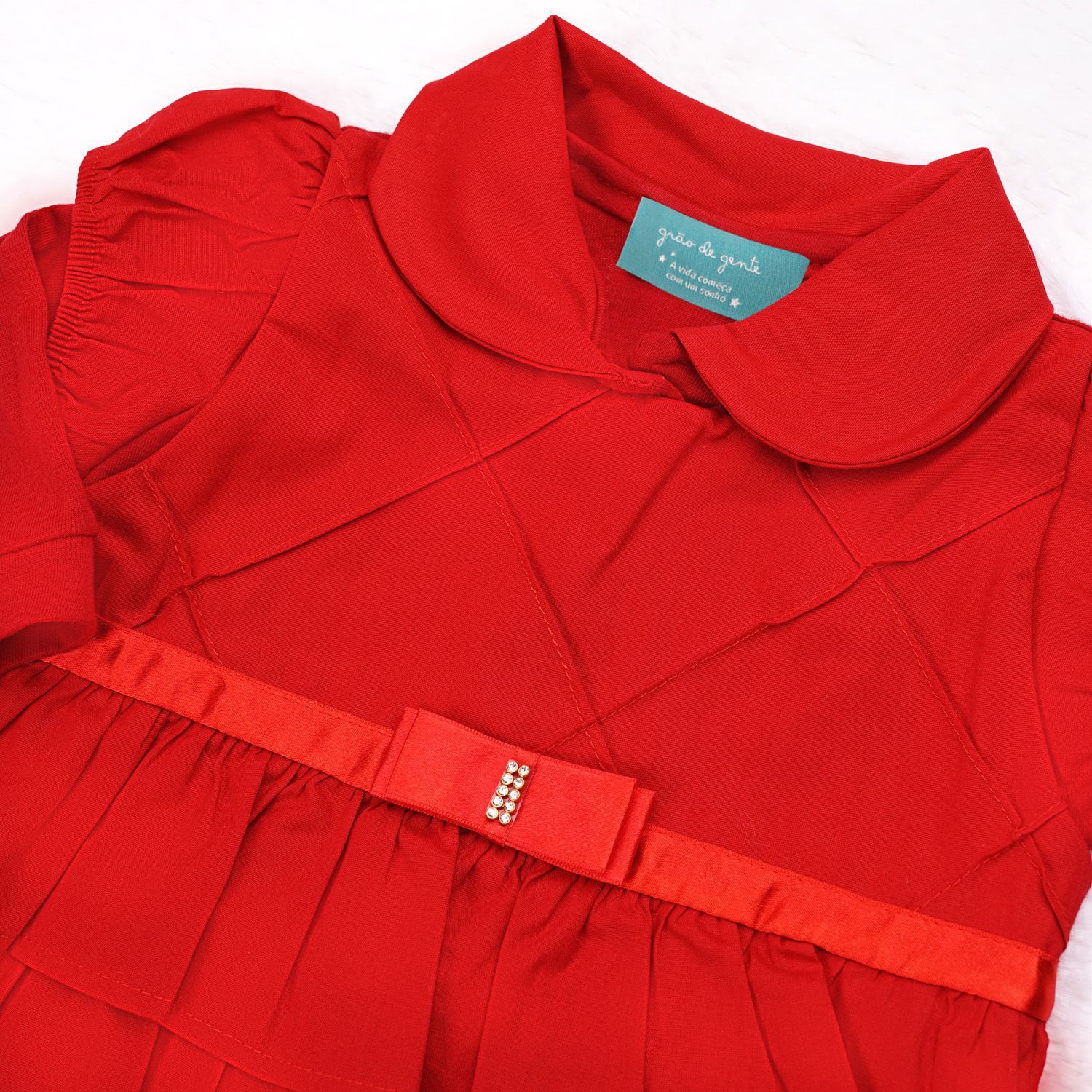 Saída Maternidade Imperatriz Vermelho 03 Peças