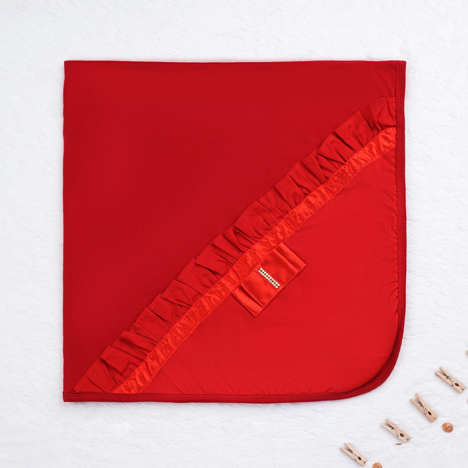 Saída Maternidade Imperatriz Vermelho 03 Peças