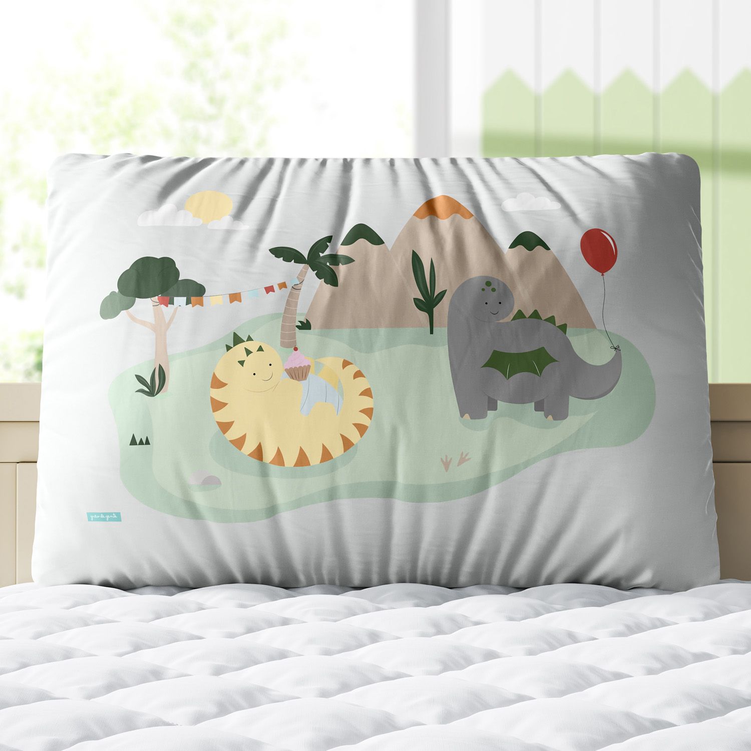 Kit Berço Trança Dinossauro Aquarela