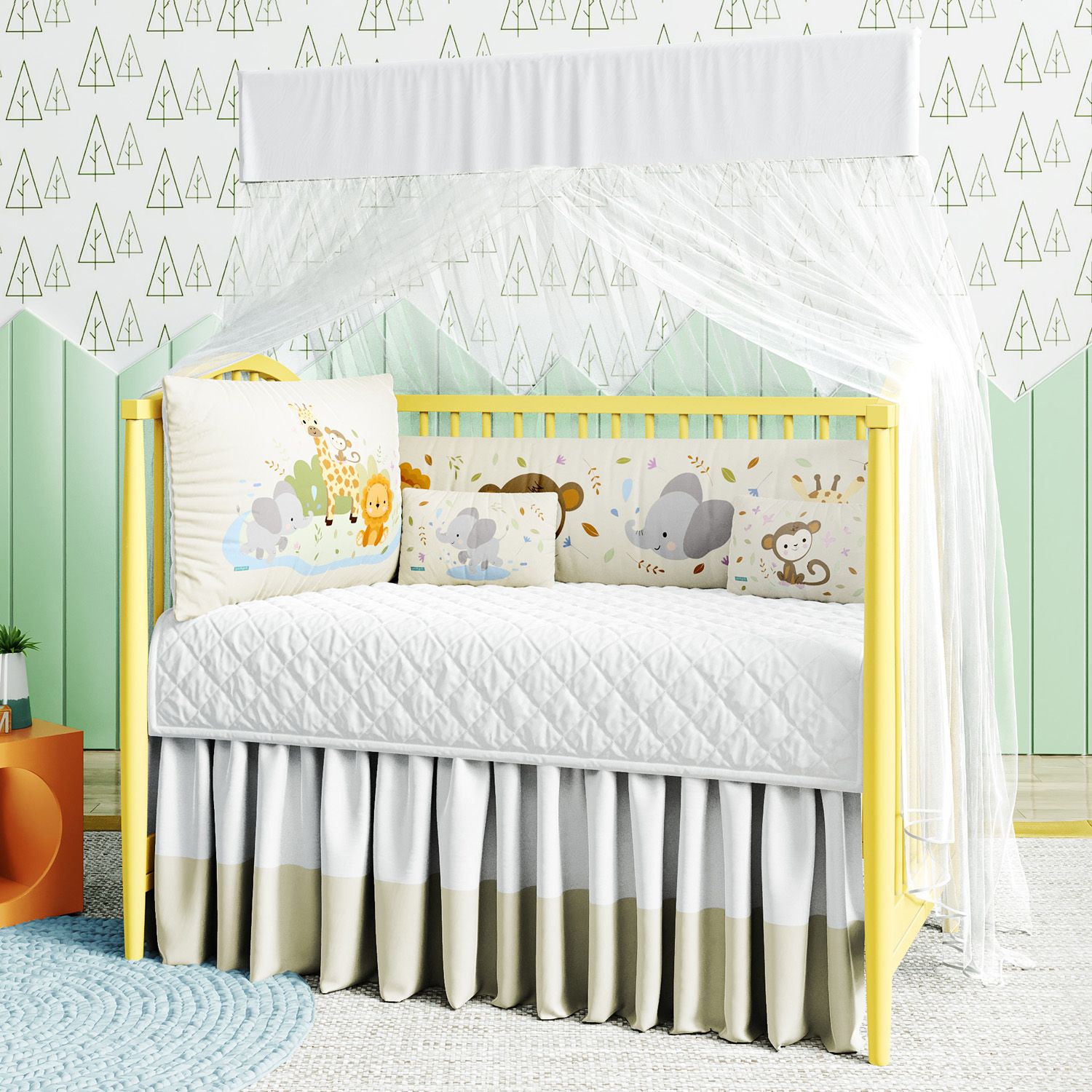 Kit Berço Trança Selva Baby