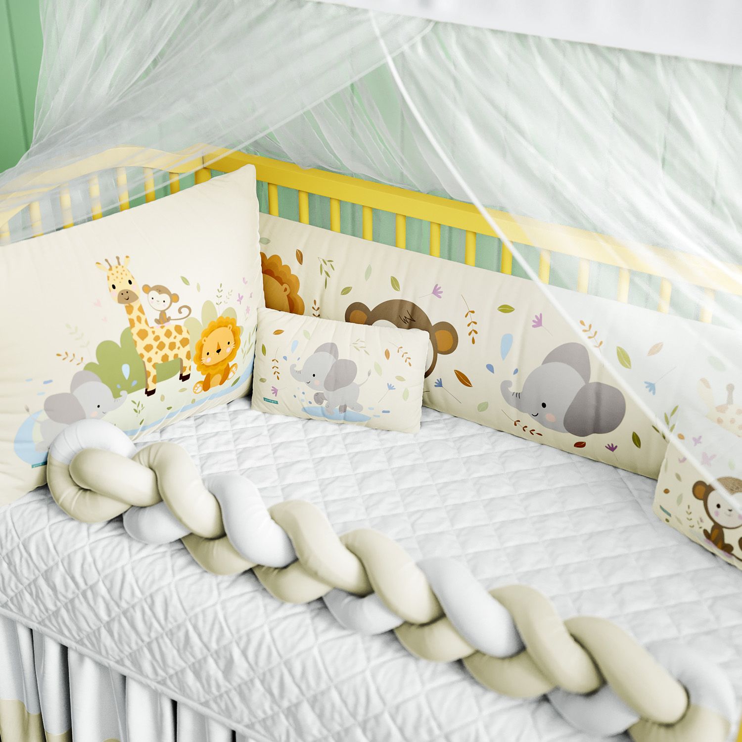 Kit Berço Trança Selva Baby