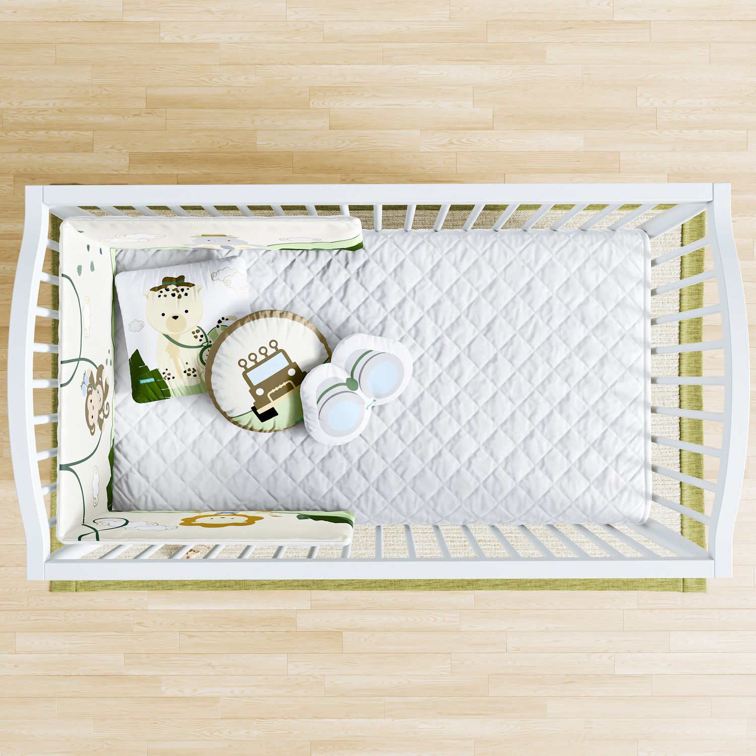 Kit Berço Dobrável 2 em 1 Aventura Safári