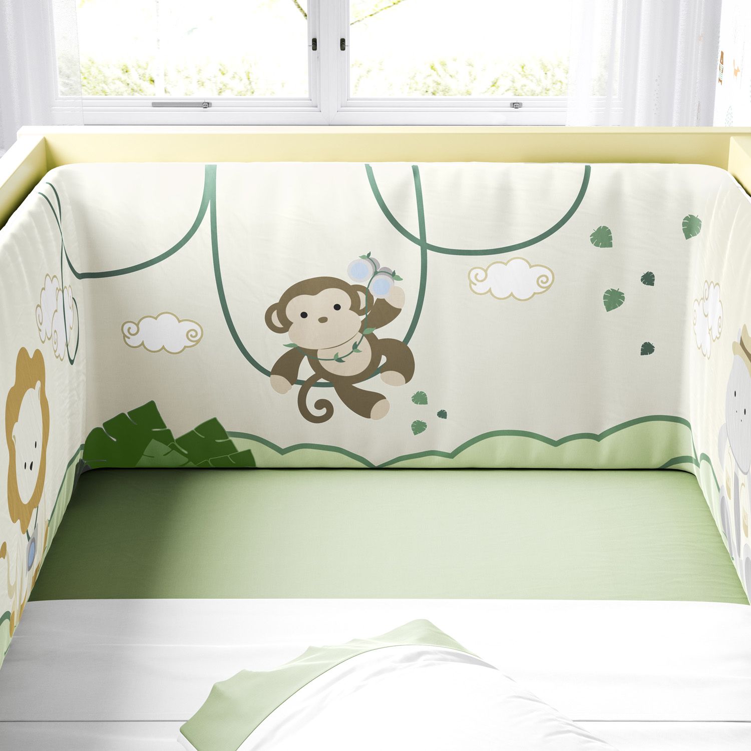 Kit Berço Dobrável 2 em 1 Aventura Safári