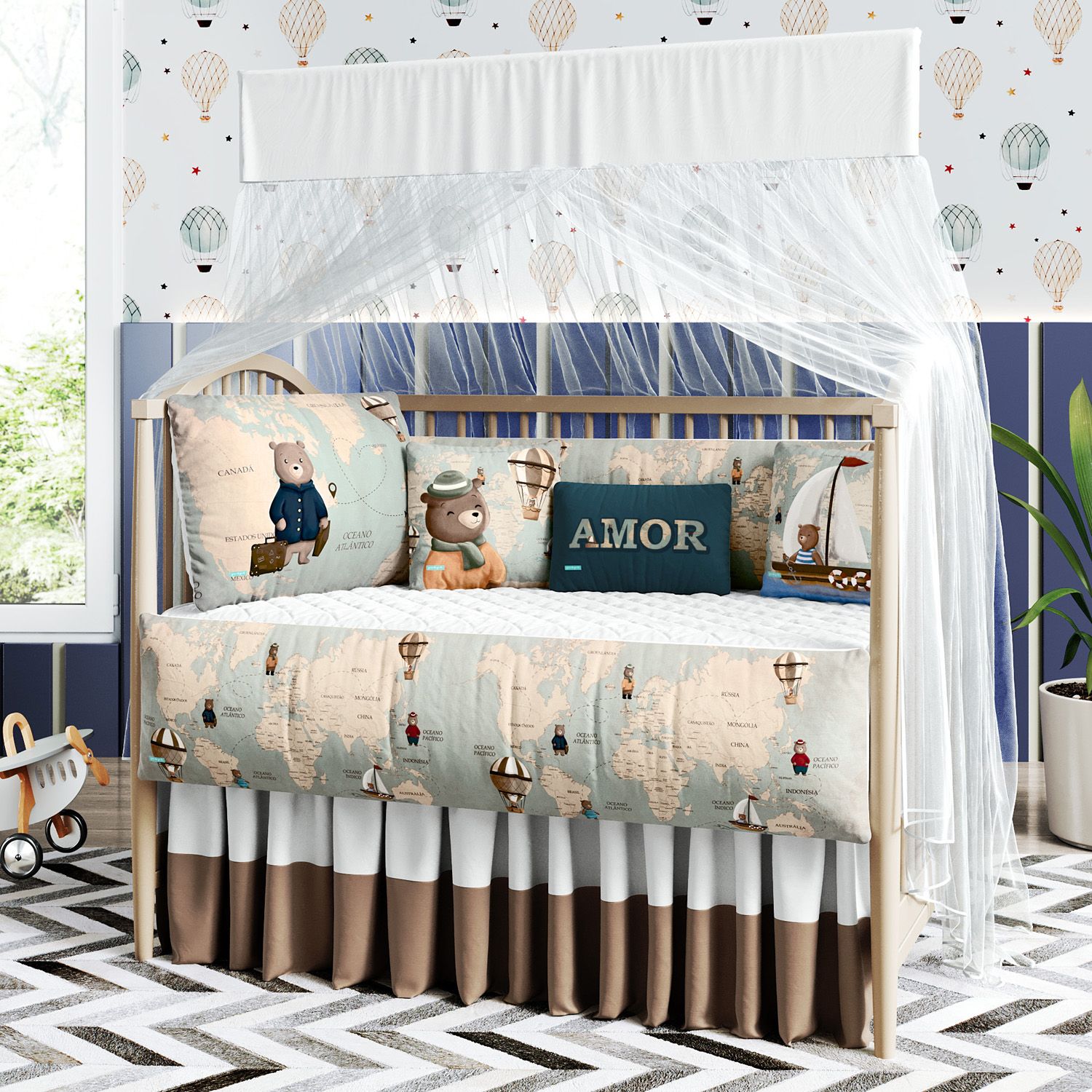 Kit Berço Teddy Pelo Mundo