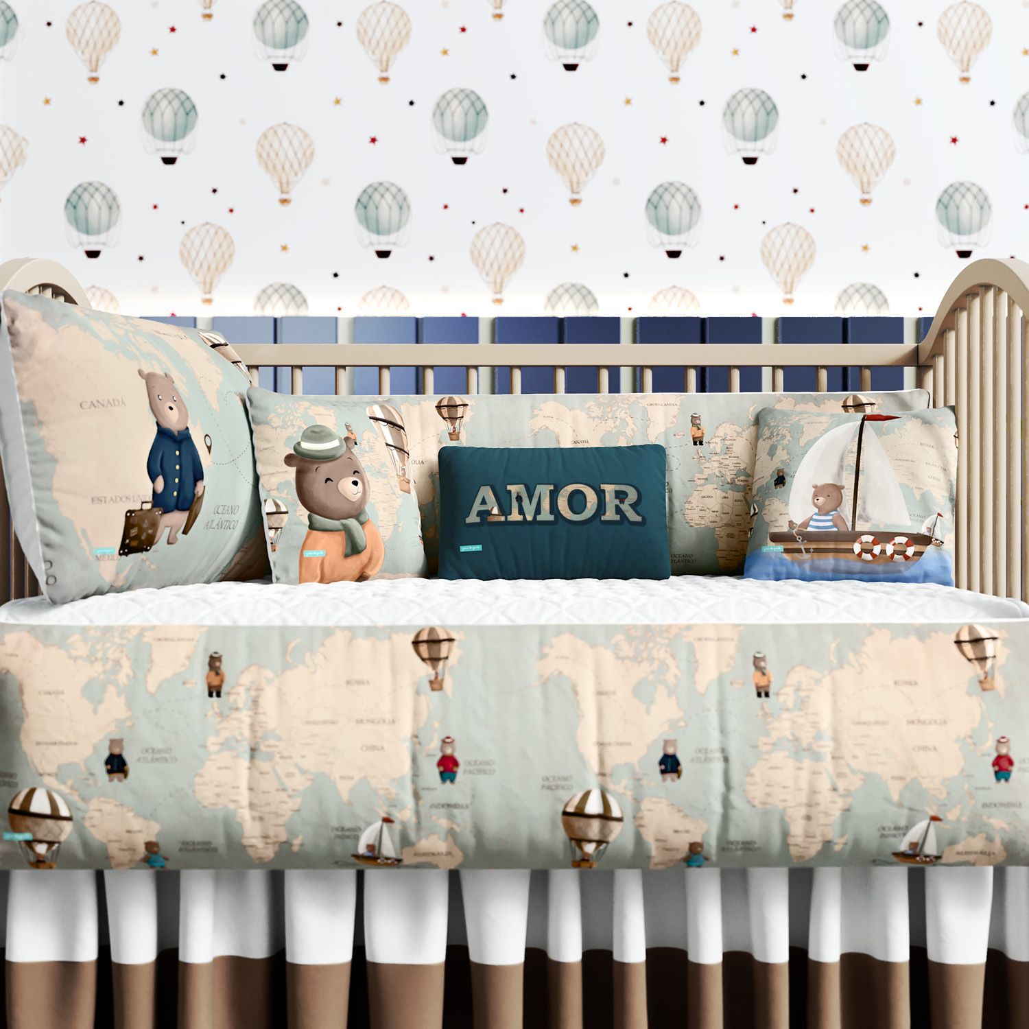 Kit Berço Teddy Pelo Mundo