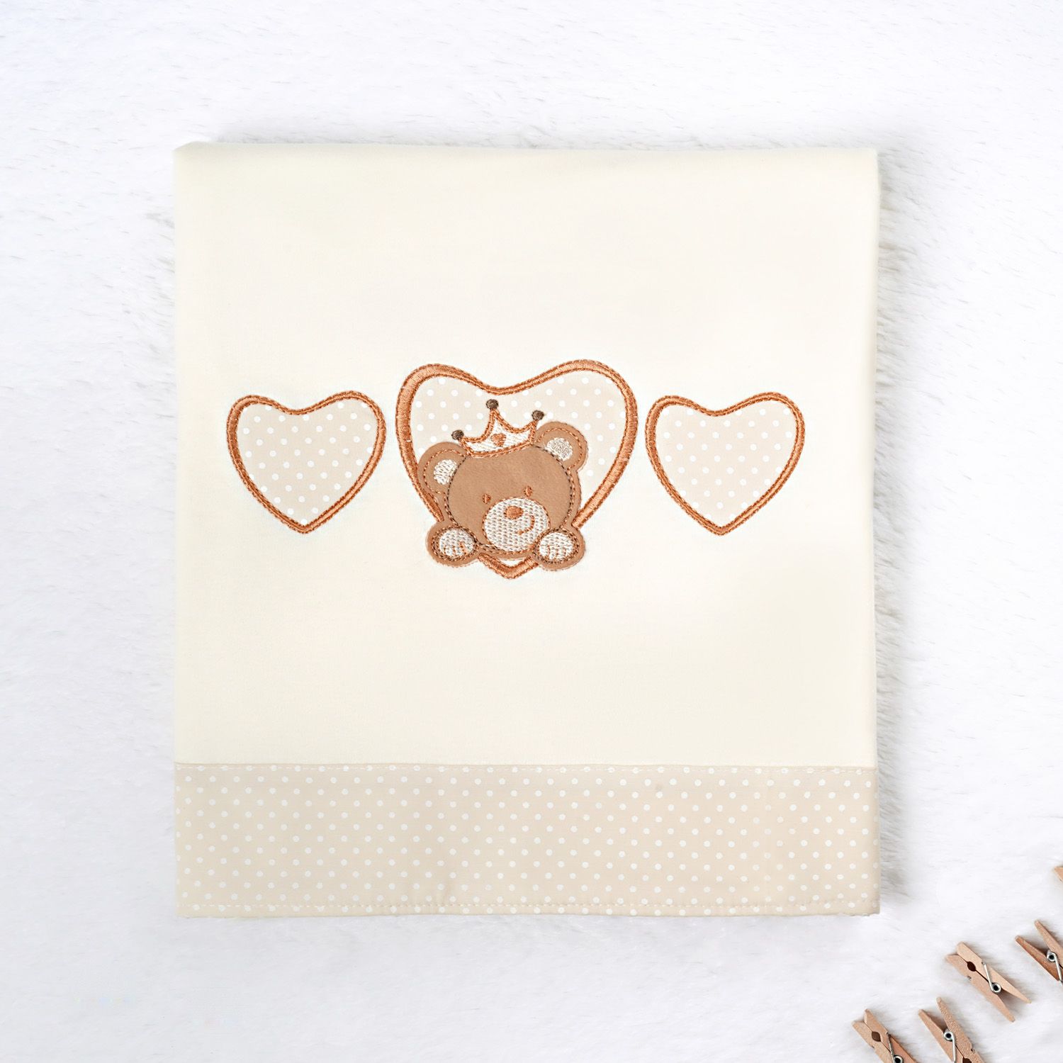 Saída Maternidade Ursinha Princesa Poá Amarelo Camomila 02 Peças