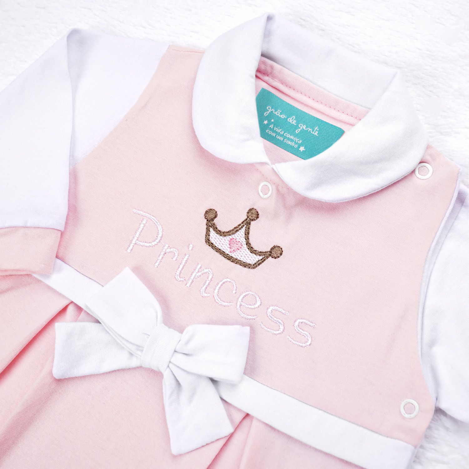 Saída Maternidade Baby Princess Rosa 02 Peças