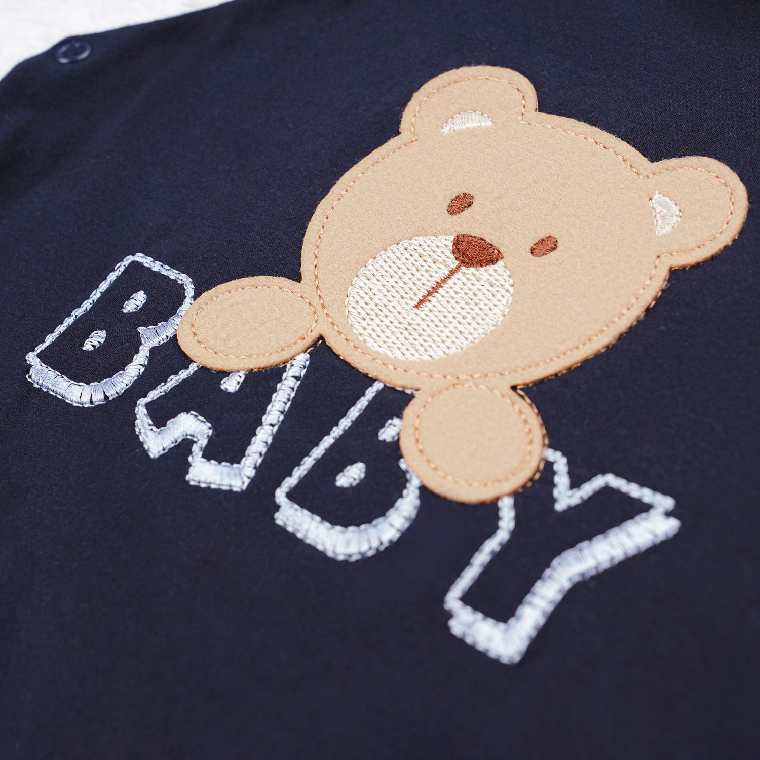 Jardineira Ursinho Baby Azul Marinho