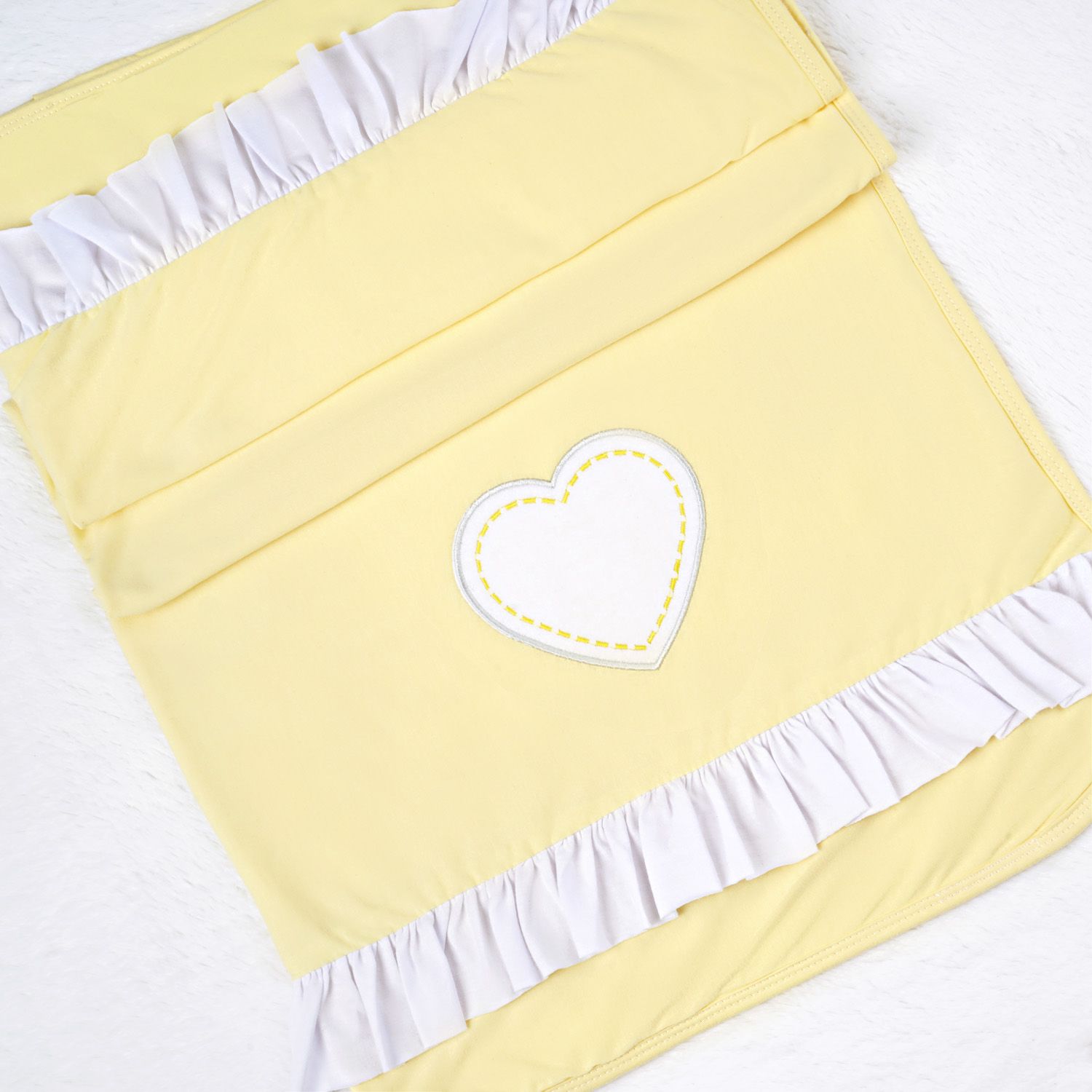 Manta Coração de Princesa Amarelo 80cm