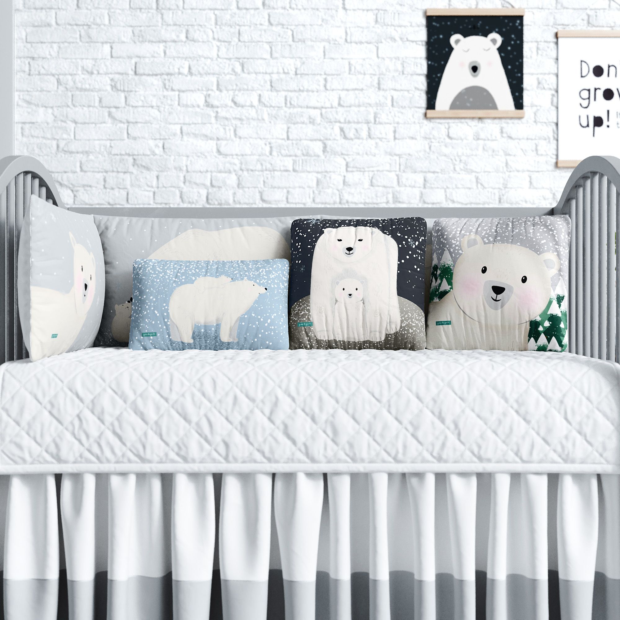 Kit Berço Dobrável 2 em 1 Ursinho Polar